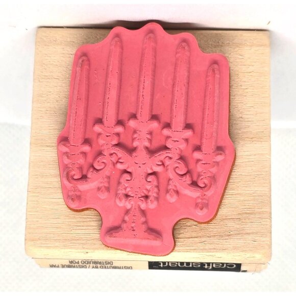 Candelabra Rubber Wood Stamp By Craft Smart - Picture 1 of 3